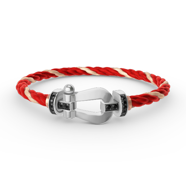 [Kismet Jewels ]FORCE LARGE HORSESHOE BLACK DIAMOND BRACELET SILVER
