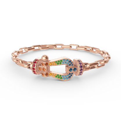 [Kismet Jewels ]FORCE LARGE HORSESHOE CLASP  METAL BRACELET