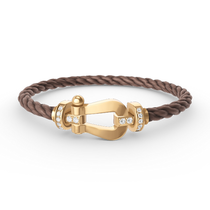 [Kismet Jewels ]FORCE LARGE HORSESHOE HALF DIAMOND BRACELET GOLD