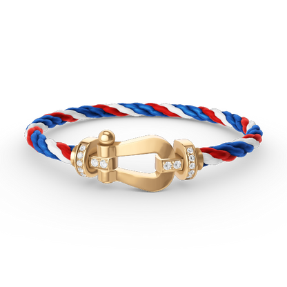 [Kismet Jewels ]FORCE LARGE HORSESHOE HALF DIAMOND BRACELET GOLD