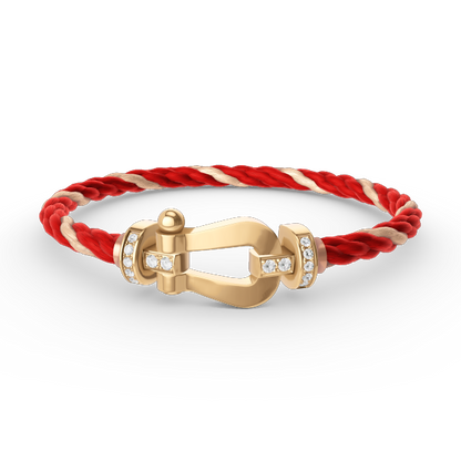 [Kismet Jewels ]FORCE LARGE HORSESHOE HALF DIAMOND BRACELET GOLD
