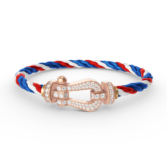 [Kismet Jewels ]FORCE LARGE HORSESHOE FULL DIAMOND BRACELET ROSE GOLD
