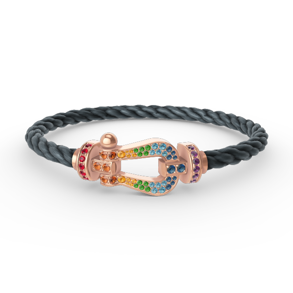 [Kismet Jewels ]FORCE LARGE HORSESHOE  COLORED DIAMOND BRACELET ROSE GOLD