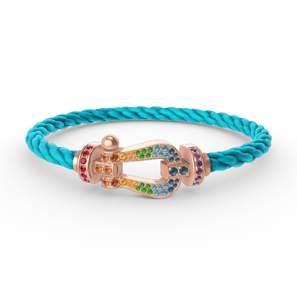 [Kismet Jewels ]FORCE LARGE HORSESHOE  COLORED DIAMOND BRACELET ROSE GOLD