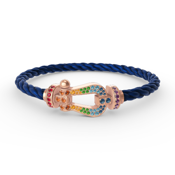 [Kismet Jewels ]FORCE LARGE HORSESHOE  COLORED DIAMOND BRACELET ROSE GOLD
