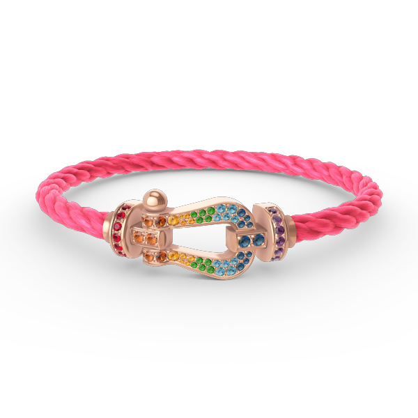 [Kismet Jewels ]FORCE LARGE HORSESHOE  COLORED DIAMOND BRACELET ROSE GOLD