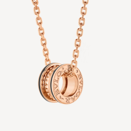 [Kismet Jewels ]ZERO 1 ROCK PEDANT PINK GOLD BLACK NECKLACE