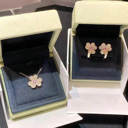 [Kismet Jewels ]FRIVOLE ROSE GOLD FLOWER DIAMOND NECKLACE