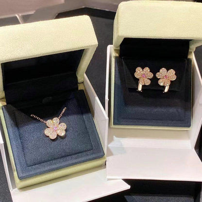 [Kismet Jewels ]FRIVOLE ROSE GOLD FLOWER DIAMOND NECKLACE