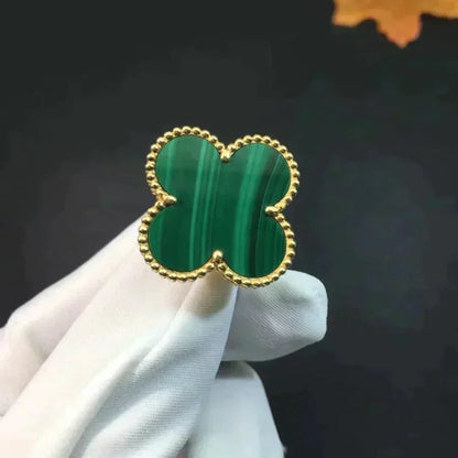 [Kismet Jewels ]CLOVER MALACHITE RING
