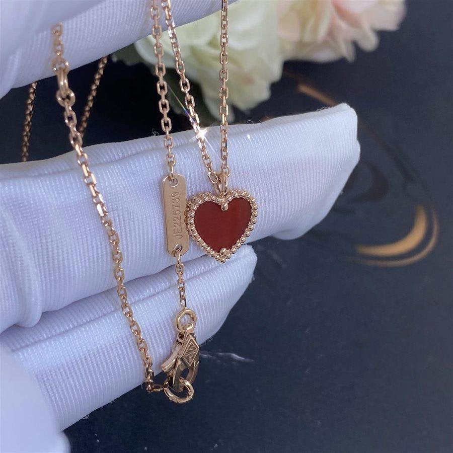 [Kismet Jewels ]SWEET CLOVER CARNELIAN HEART NECKLACE