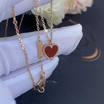 [Kismet Jewels ]SWEET CLOVER CARNELIAN HEART NECKLACE