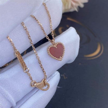 [Kismet Jewels ]SWEET CLOVER CARNELIAN HEART NECKLACE