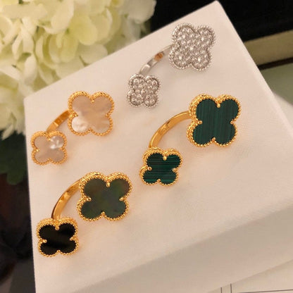 [Kismet Jewels ]CLOVER BETWEEN THE FINGER RING