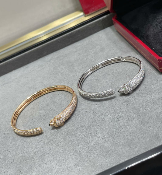 [Kismet Jewels ]PANTHERE FULL DIAMOND OPEN BRACELET