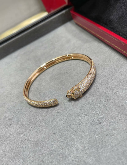 [Kismet Jewels ]PANTHERE FULL DIAMOND OPEN BRACELET