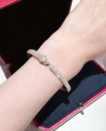 [Kismet Jewels ]PANTHERE FULL DIAMOND OPEN BRACELET