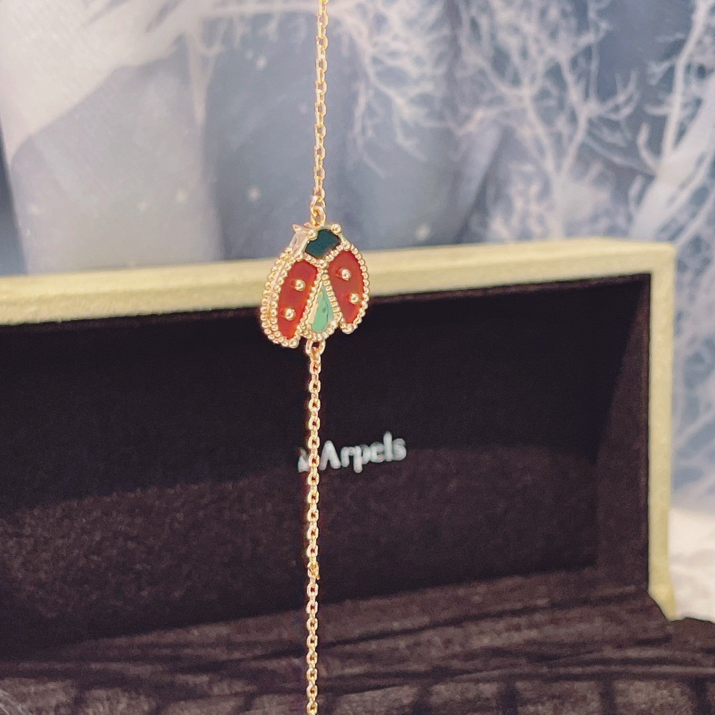[Kismet Jewels ]LUCKY SPRING 1 MOTIF PINK GOLD BRACELET