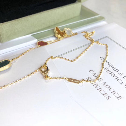 [Kismet Jewels ]LUCKY SPRING 4 MOTIFS ROSE GOLD NECKLACE