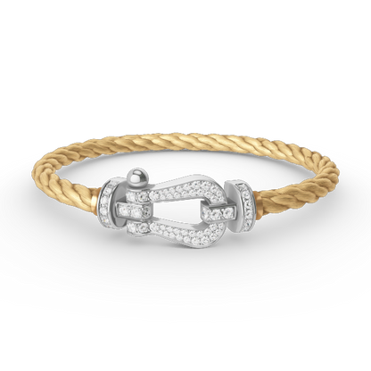 [Kismet Jewels ]FORCE LARGE HORSESHOE FULL DIAMOND BRACELET SILVER