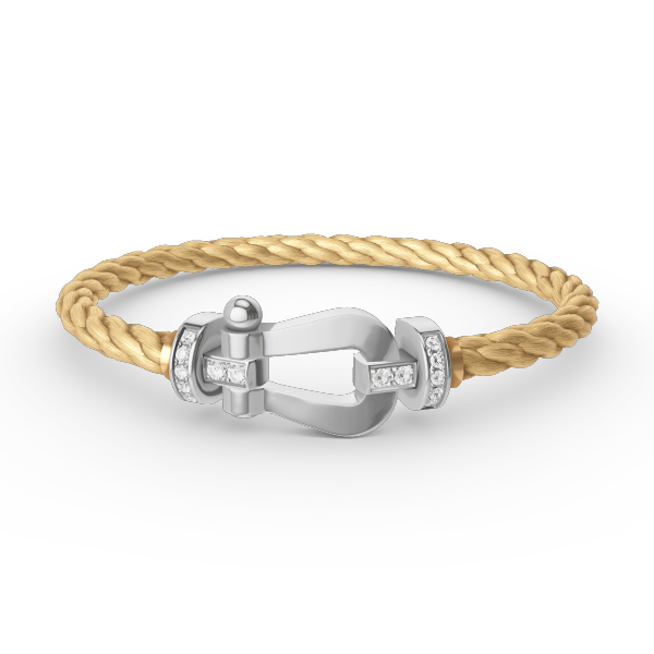 [Kismet Jewels ]FORCE LARGE HORSESHOE HALF DIAMOND BRACELET SILVER