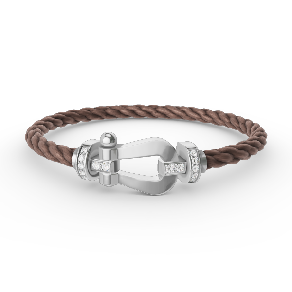 [Kismet Jewels ]FORCE LARGE HORSESHOE HALF DIAMOND BRACELET SILVER