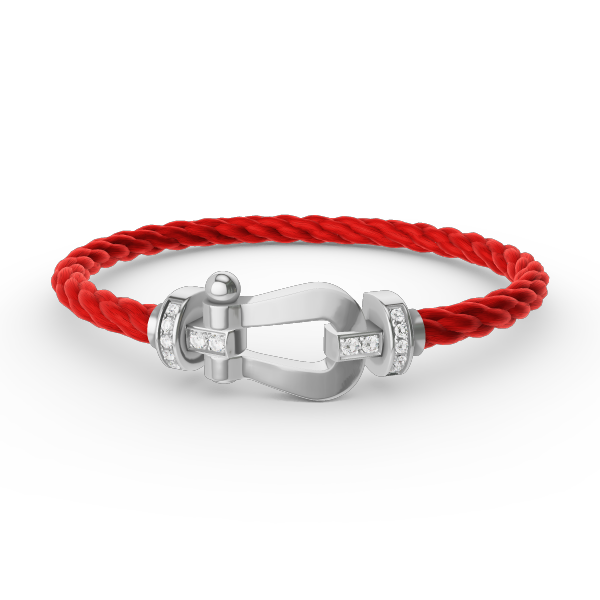 [Kismet Jewels ]FORCE LARGE HORSESHOE HALF DIAMOND BRACELET SILVER