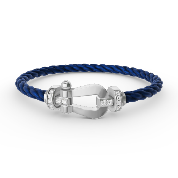 [Kismet Jewels ]FORCE LARGE HORSESHOE HALF DIAMOND BRACELET SILVER