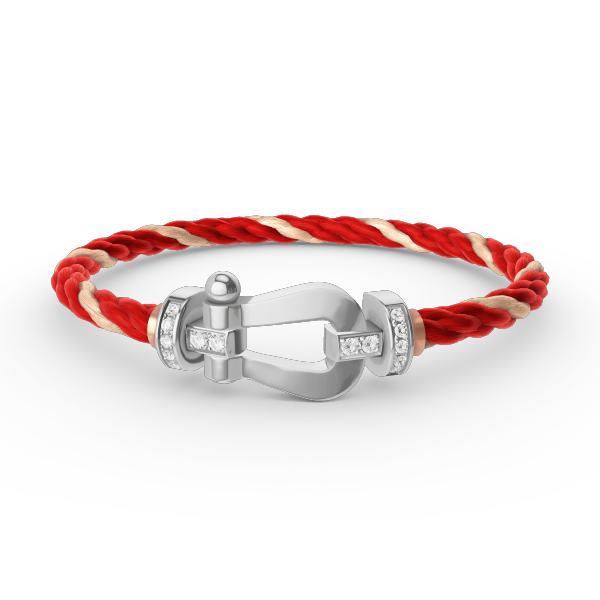 [Kismet Jewels ]FORCE LARGE HORSESHOE HALF DIAMOND BRACELET SILVER