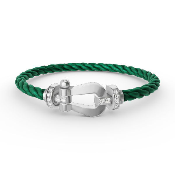 [Kismet Jewels ]FORCE LARGE HORSESHOE HALF DIAMOND BRACELET SILVER