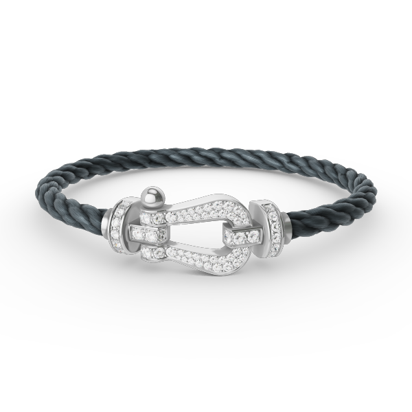 [Kismet Jewels ]FORCE LARGE HORSESHOE FULL DIAMOND BRACELET SILVER