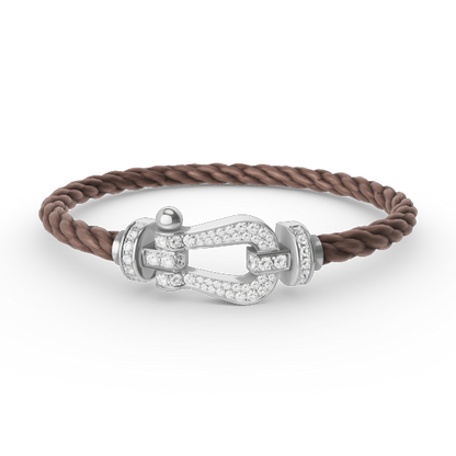 [Kismet Jewels ]FORCE LARGE HORSESHOE FULL DIAMOND BRACELET SILVER