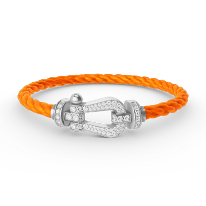 [Kismet Jewels ]FORCE LARGE HORSESHOE FULL DIAMOND BRACELET SILVER