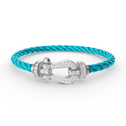 [Kismet Jewels ]FORCE LARGE HORSESHOE FULL DIAMOND BRACELET SILVER