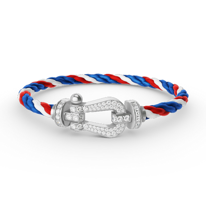 [Kismet Jewels ]FORCE LARGE HORSESHOE FULL DIAMOND BRACELET SILVER