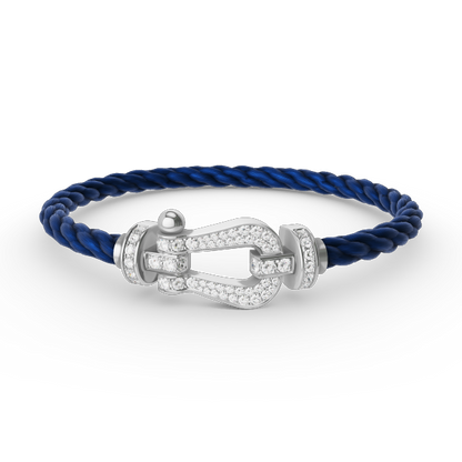 [Kismet Jewels ]FORCE LARGE HORSESHOE FULL DIAMOND BRACELET SILVER