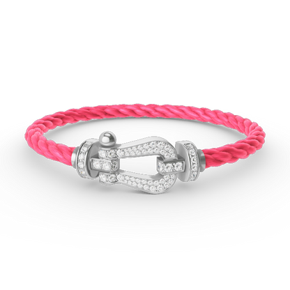 [Kismet Jewels ]FORCE LARGE HORSESHOE FULL DIAMOND BRACELET SILVER