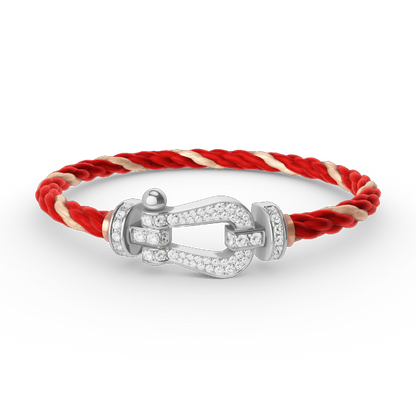 [Kismet Jewels ]FORCE LARGE HORSESHOE FULL DIAMOND BRACELET SILVER