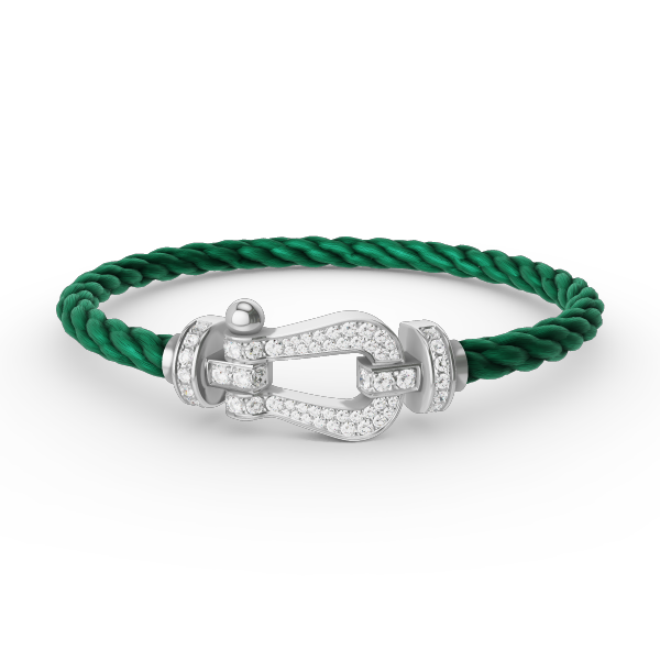 [Kismet Jewels ]FORCE LARGE HORSESHOE FULL DIAMOND BRACELET SILVER