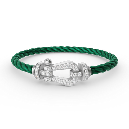 [Kismet Jewels ]FORCE LARGE HORSESHOE FULL DIAMOND BRACELET SILVER